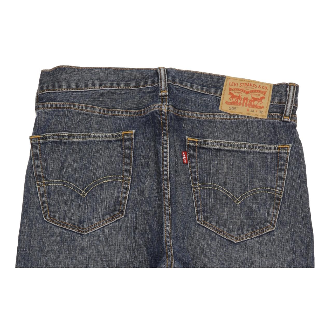 Levi's 505 Men Blue Straight Regular Jeans W34 L32