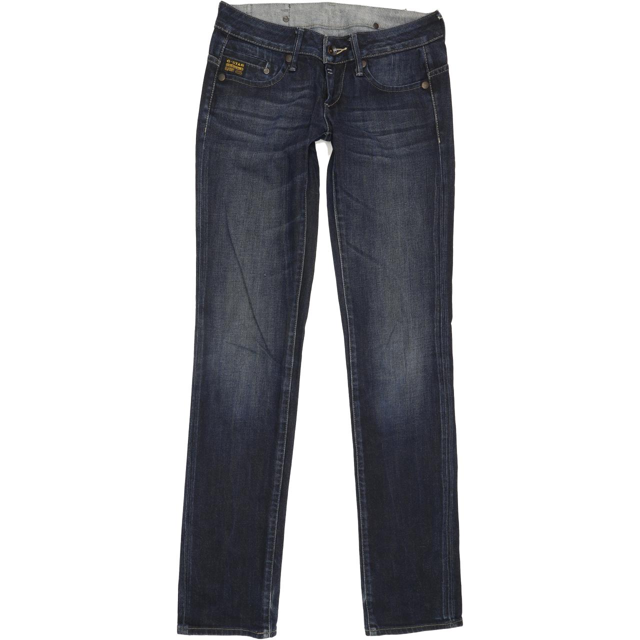 G-Star Midge Women Blue Straight Slim Stretch Jeans W26 L33