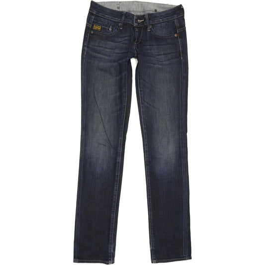 G-Star Midge Women Blue Straight Slim Stretch Jeans W26 L33