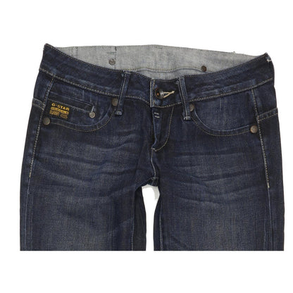 G-Star Midge Women Blue Straight Slim Stretch Jeans W26 L33