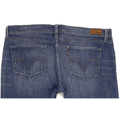 Levi's 524 Women Blue Straight Slim Stretch Jeans W34 L31