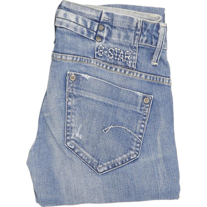 G-Star Women Blue Straight Slim Jeans W28 L31