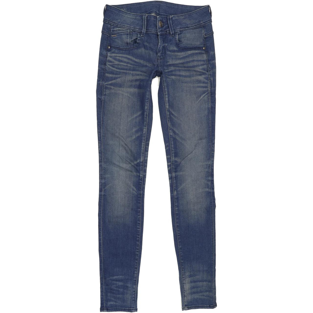 G-Star Lynn Mid Women Blue Skinny Slim Stretch Jeans W25 L32