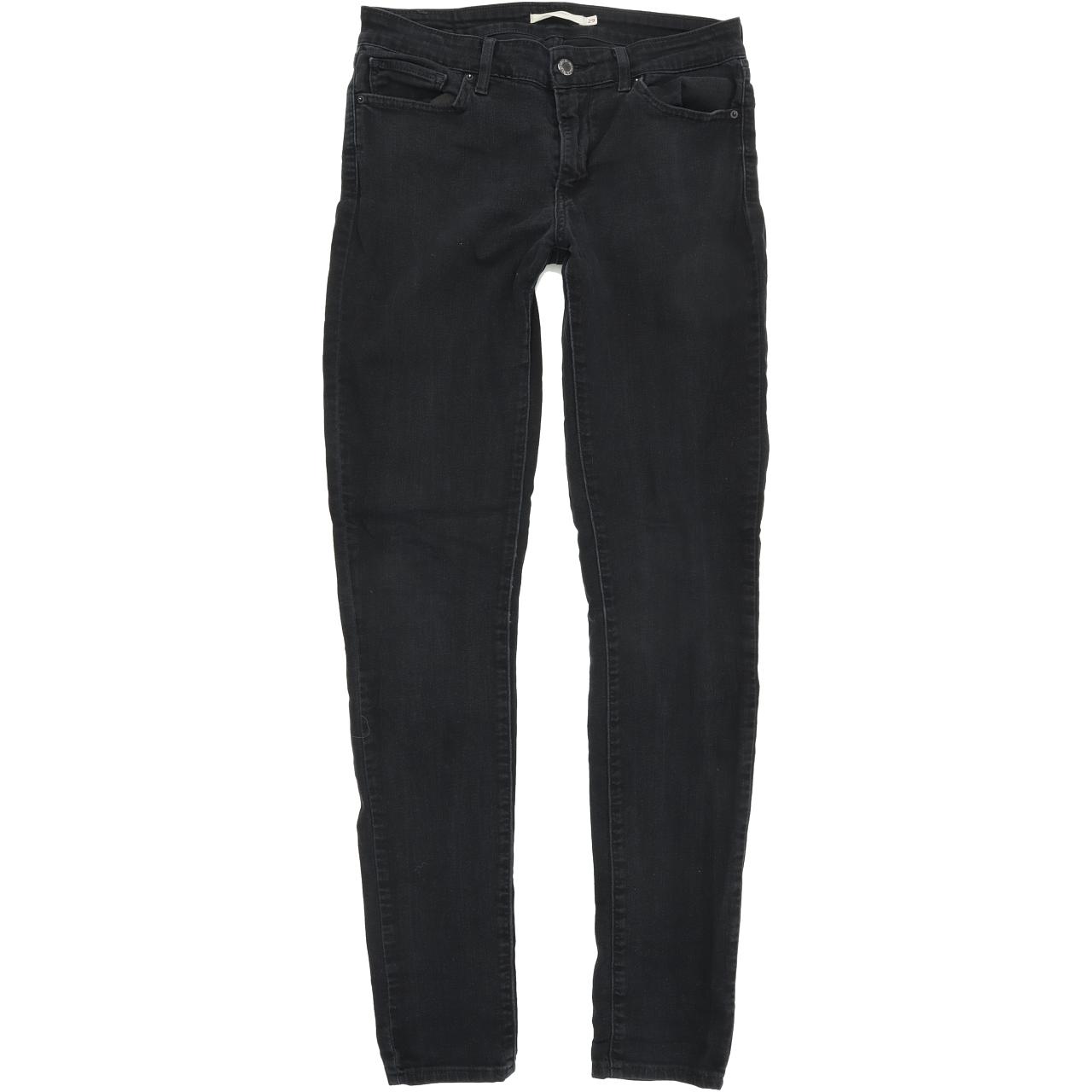 Levi's 711 Women Black Skinny Slim Stretch Jeans W29 L32