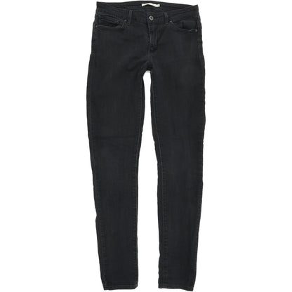 Levi's 711 Women Black Skinny Slim Stretch Jeans W29 L32