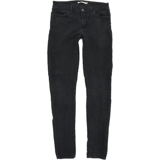 Levi's 711 Women Black Skinny Slim Stretch Jeans W29 L32