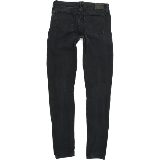 Levi's 711 Women Black Skinny Slim Stretch Jeans W29 L32