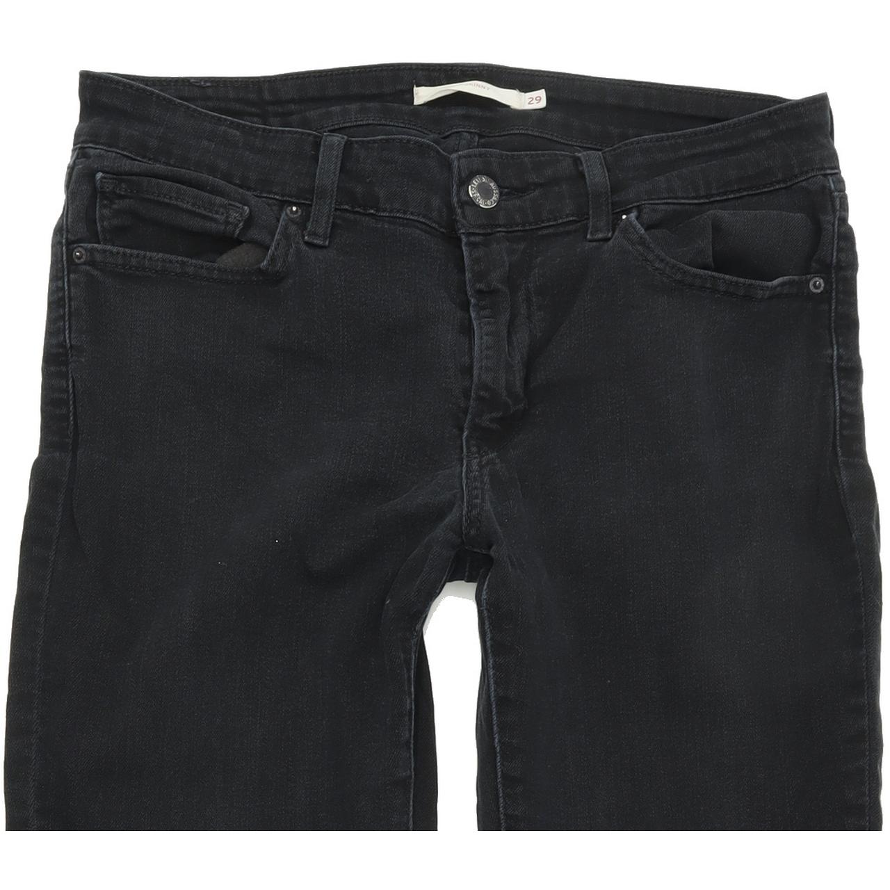 Levi's 711 Women Black Skinny Slim Stretch Jeans W29 L32