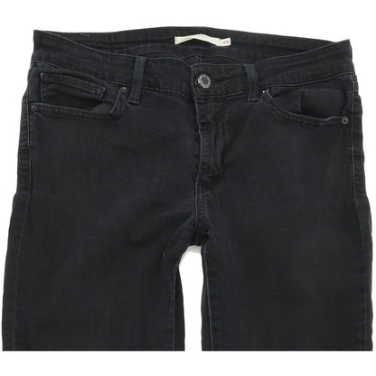 Levi's 711 Women Black Skinny Slim Stretch Jeans W29 L32