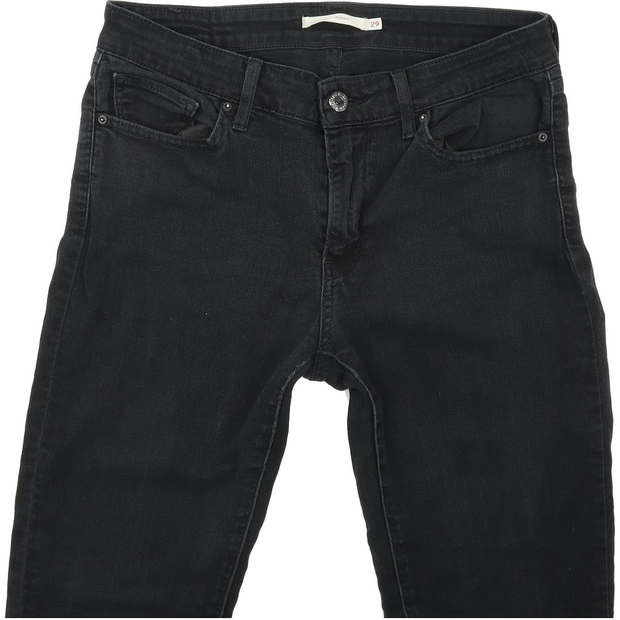 Levi's 711 Women Black Skinny Slim Stretch Jeans W29 L32