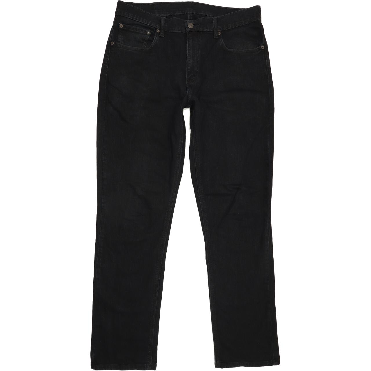 Levi's Men Black Straight Regular Stretch Jeans W32 L31