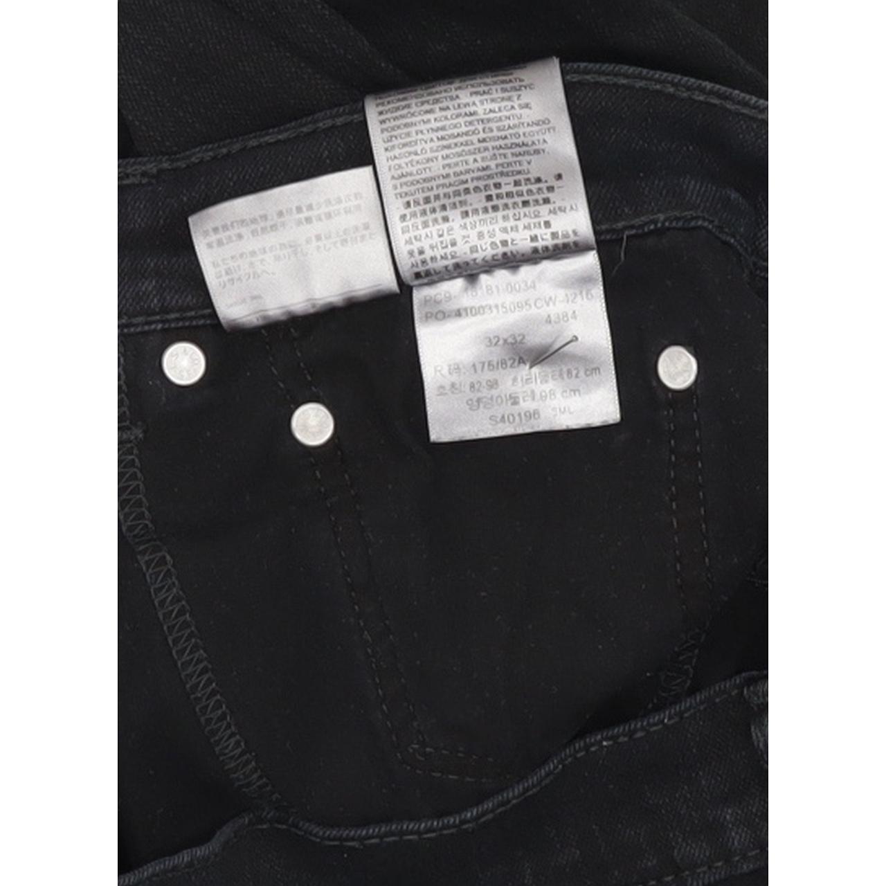 Levi's Men Black Straight Regular Stretch Jeans W32 L31