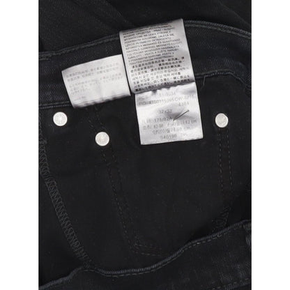 Levi's Men Black Straight Regular Stretch Jeans W32 L31