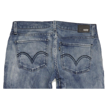 Levi's 524 Women Blue Straight Slim Stretch Jeans W30 L32