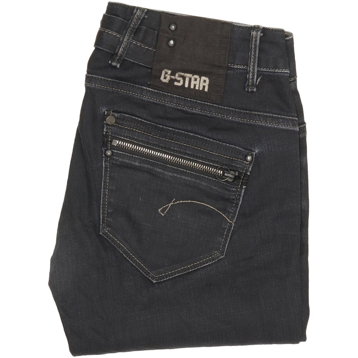 G-Star Women Navy Straight Slim Jeans W29 L33