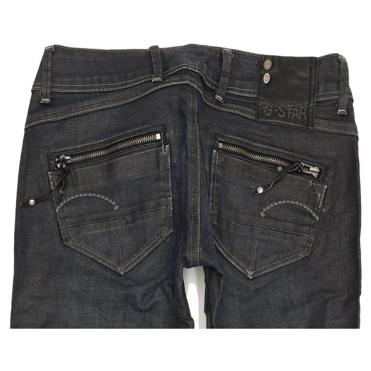 G-Star Fender Women Navy Skinny Slim Stretch Jeans W28 L32