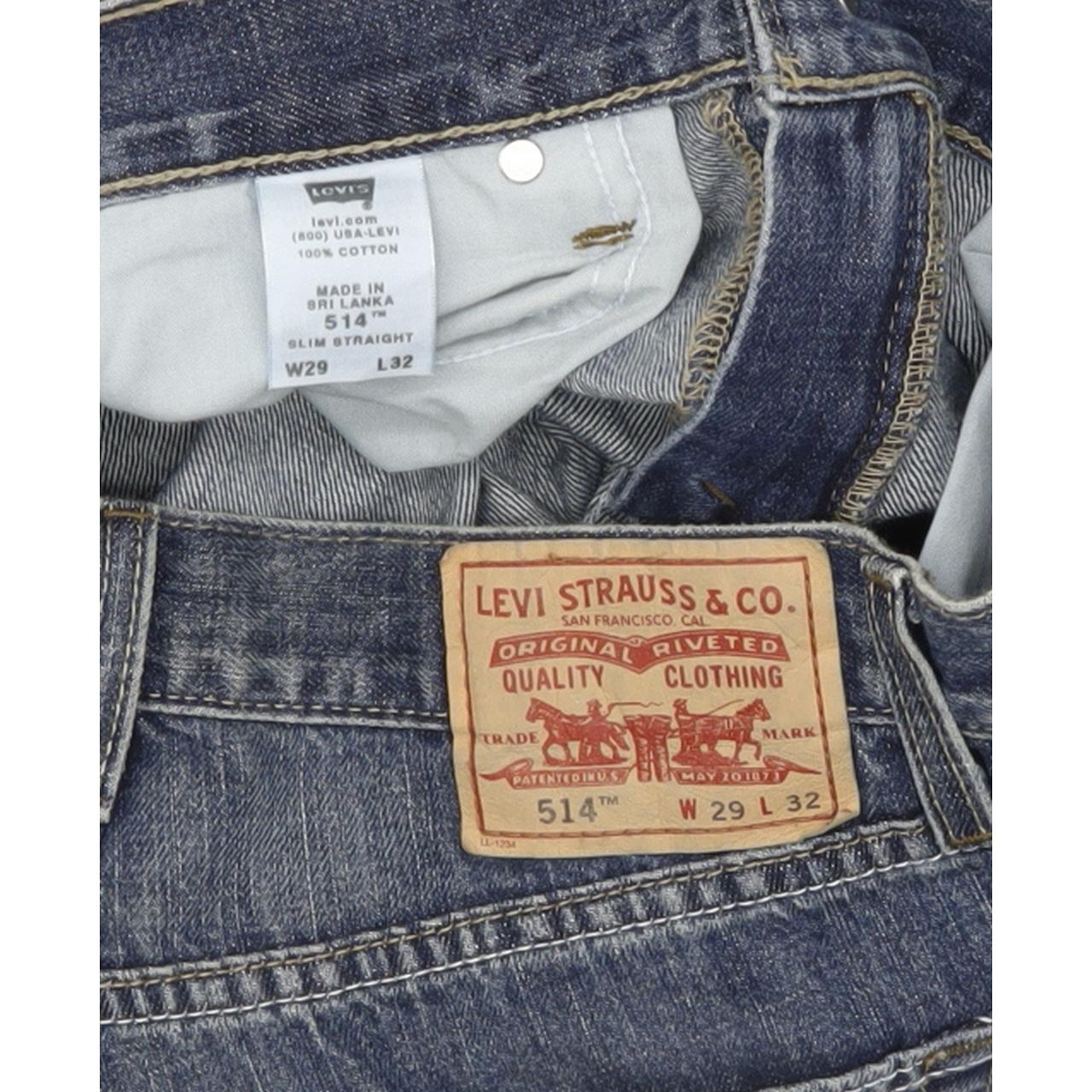 Levi's 514 Men Blue Straight Slim Jeans W29 L32