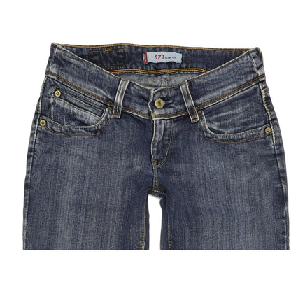 Levi's 571 Men Blue Straight Slim Stretch Jeans W27 L31