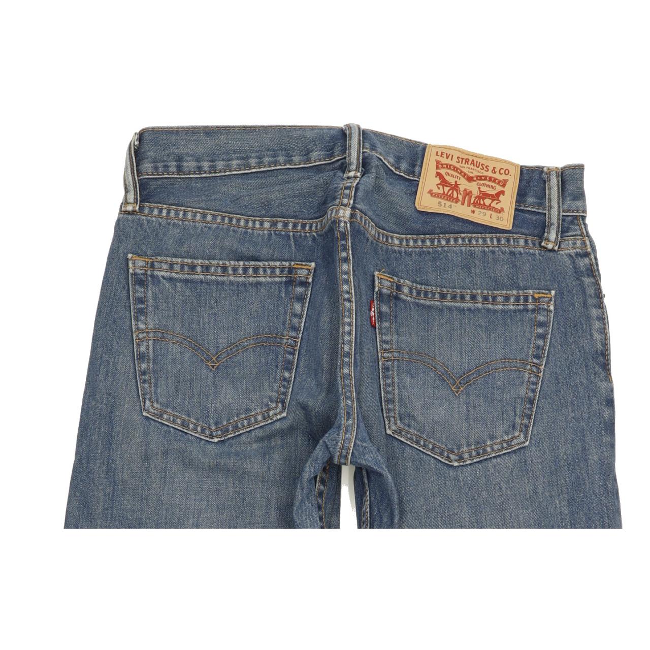 Levi's 514 Men Blue Straight Slim Jeans W29 L29