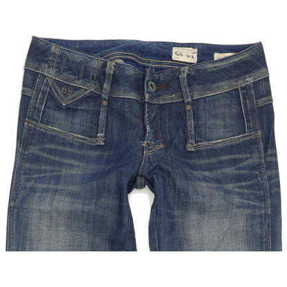 G-Star Cube Women Blue Skinny Slim Stretch Jeans W25 L34