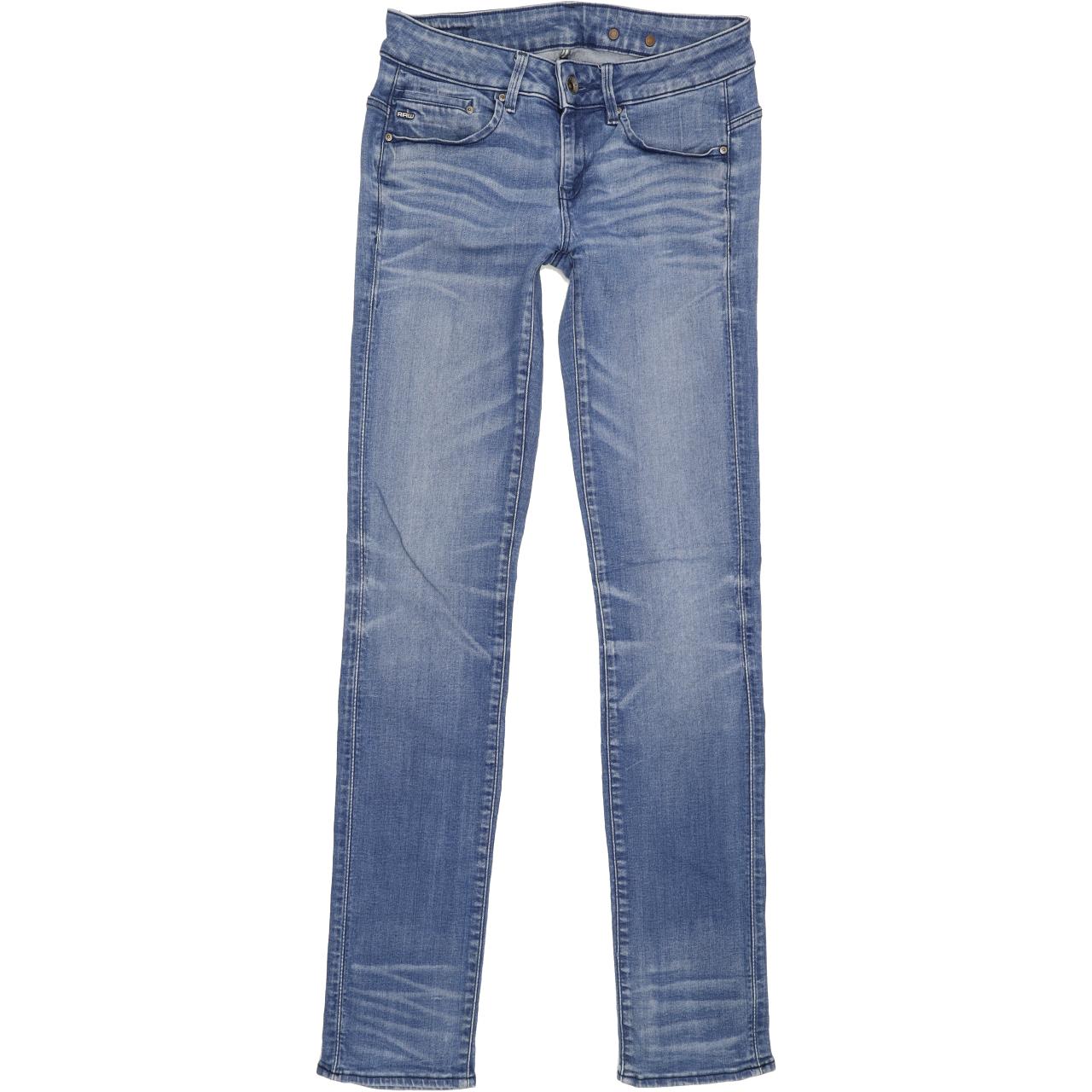 G-Star Midge Mid Women Blue Straight Regular Stretch Jeans W27 L33