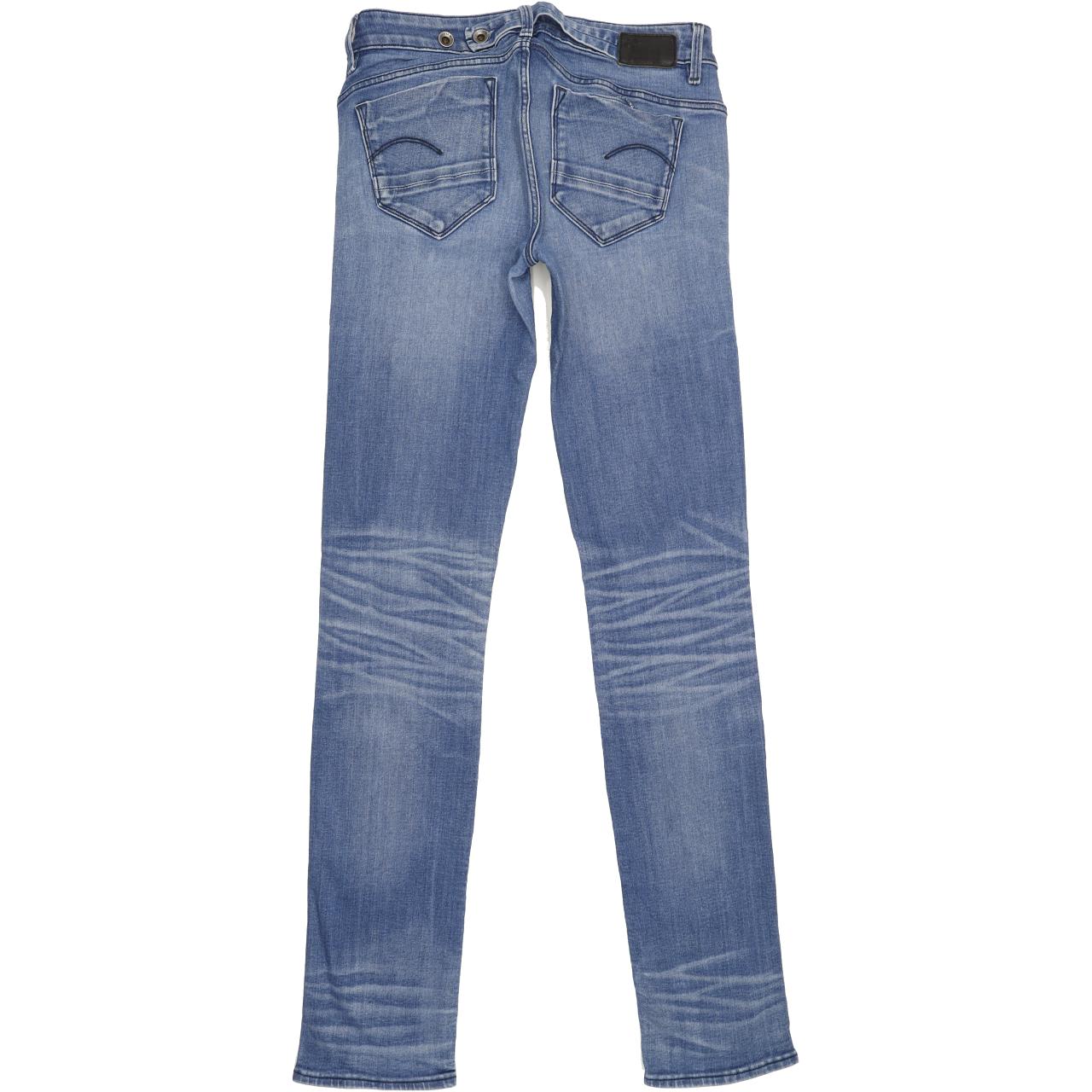 G-Star Midge Mid Women Blue Straight Regular Stretch Jeans W27 L33