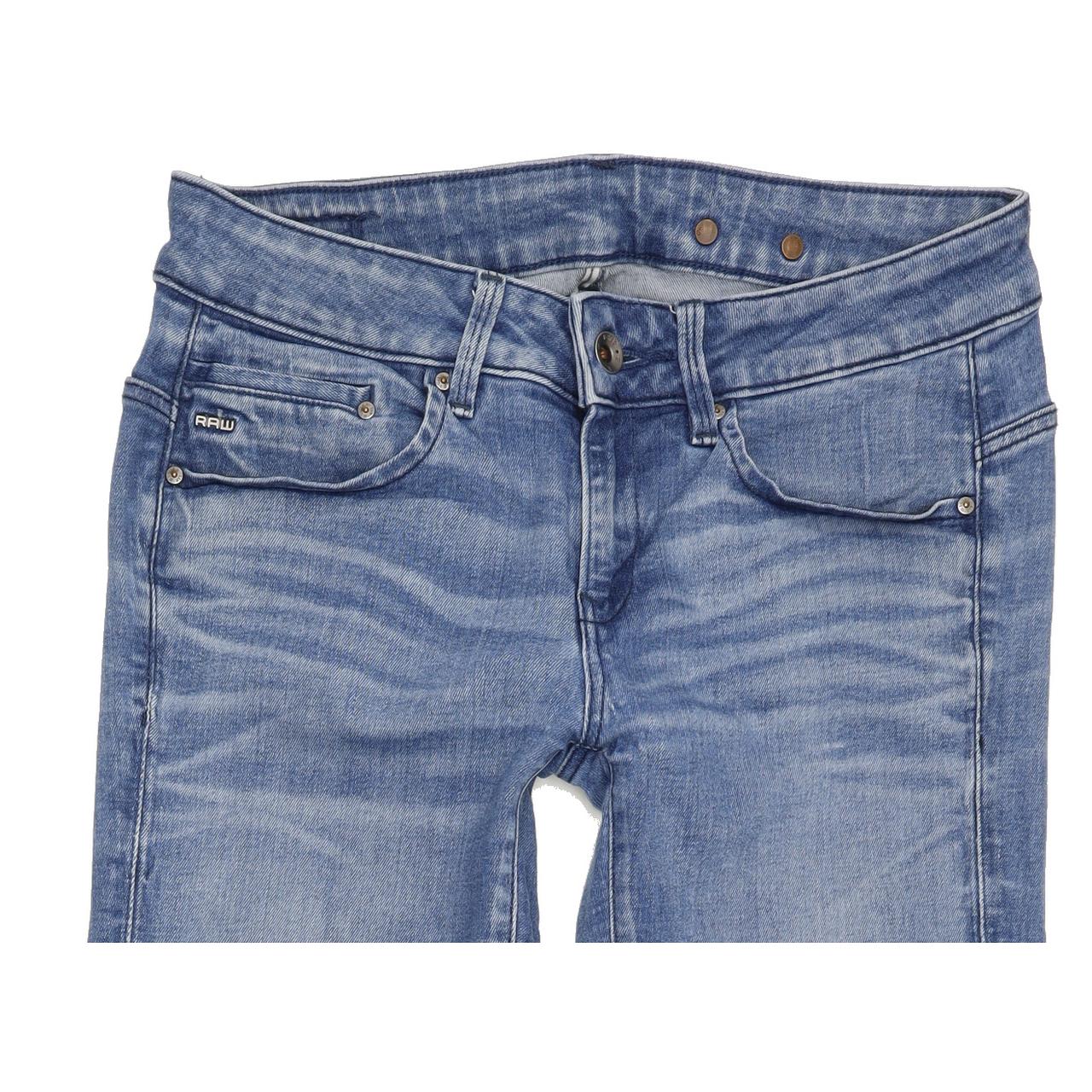 G-Star Midge Mid Women Blue Straight Regular Stretch Jeans W27 L33