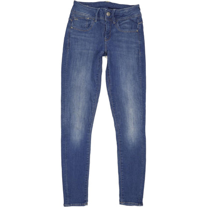 G-Star Lynn Mid Women Blue Skinny Regular Stretch Jeans W26 L29