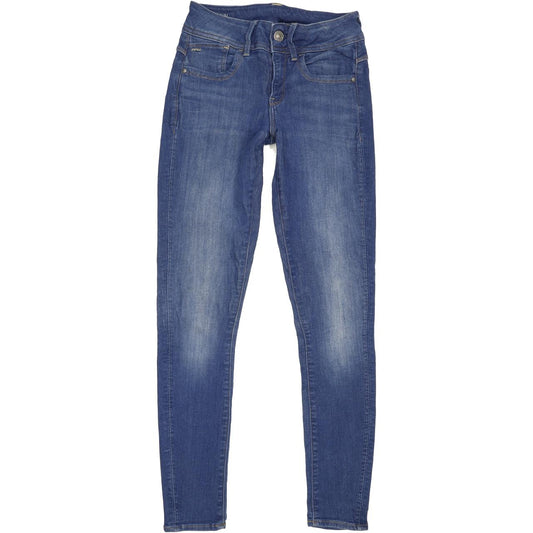 G-Star Lynn Mid Women Blue Skinny Regular Stretch Jeans W26 L29
