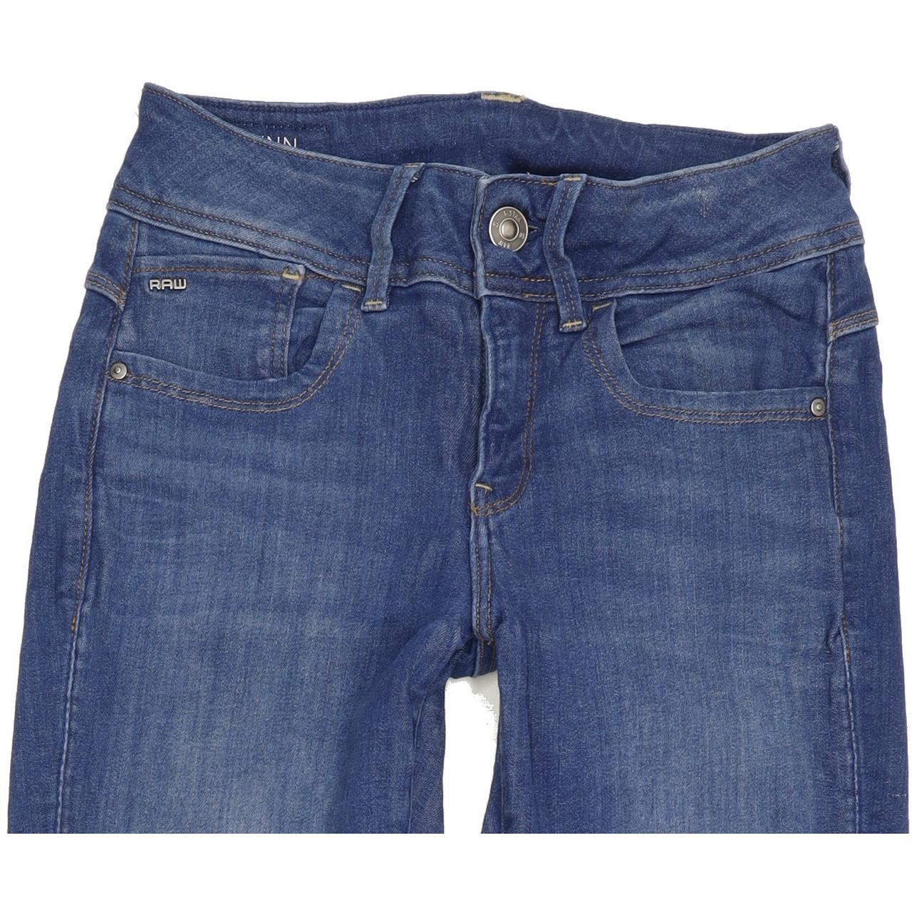 G-Star Lynn Mid Women Blue Skinny Regular Stretch Jeans W26 L29