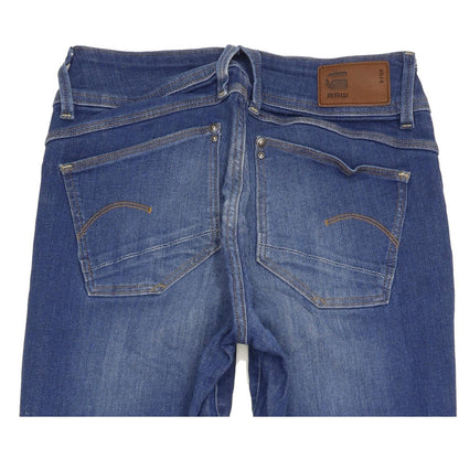 G-Star Lynn Mid Women Blue Skinny Regular Stretch Jeans W26 L29