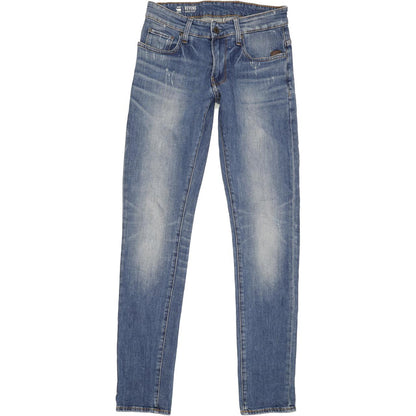 G-Star Revend Men Blue Straight Slim Stretch Jeans W28 L32