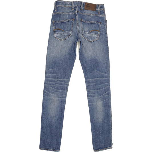 G-Star Revend Men Blue Straight Slim Stretch Jeans W28 L32