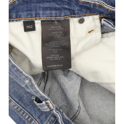 G-Star Revend Men Blue Straight Slim Stretch Jeans W28 L32