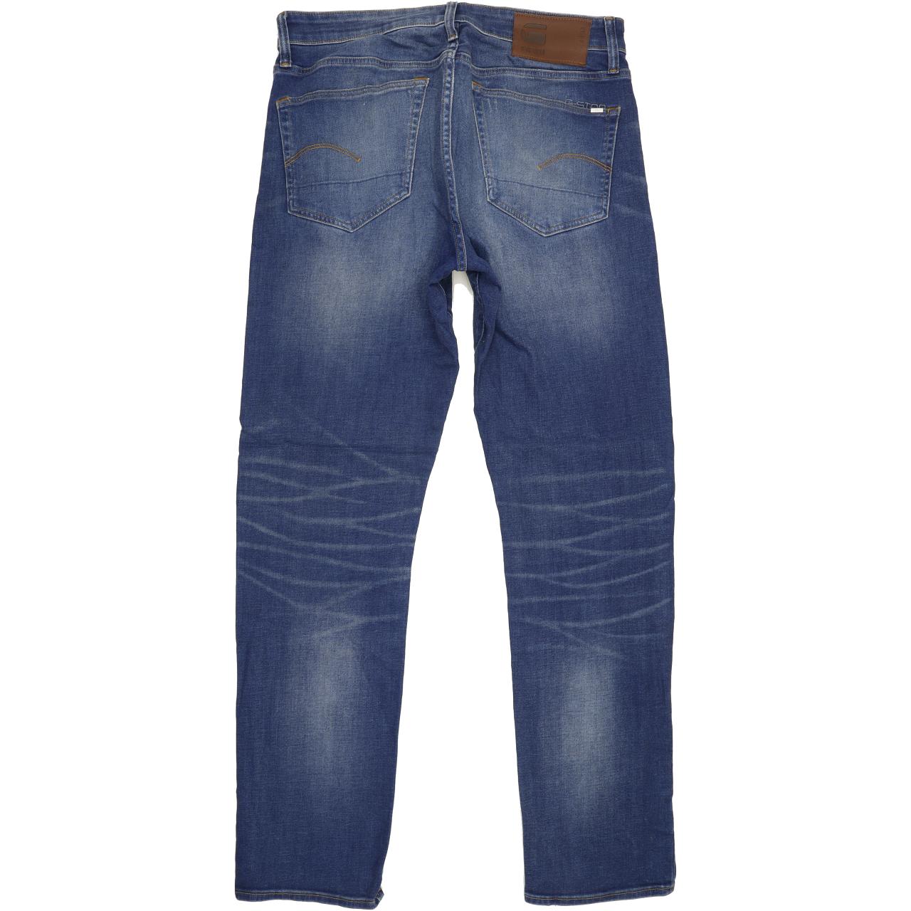 G-Star 3301 Men Blue Straight Regular Stretch Jeans W32 L33