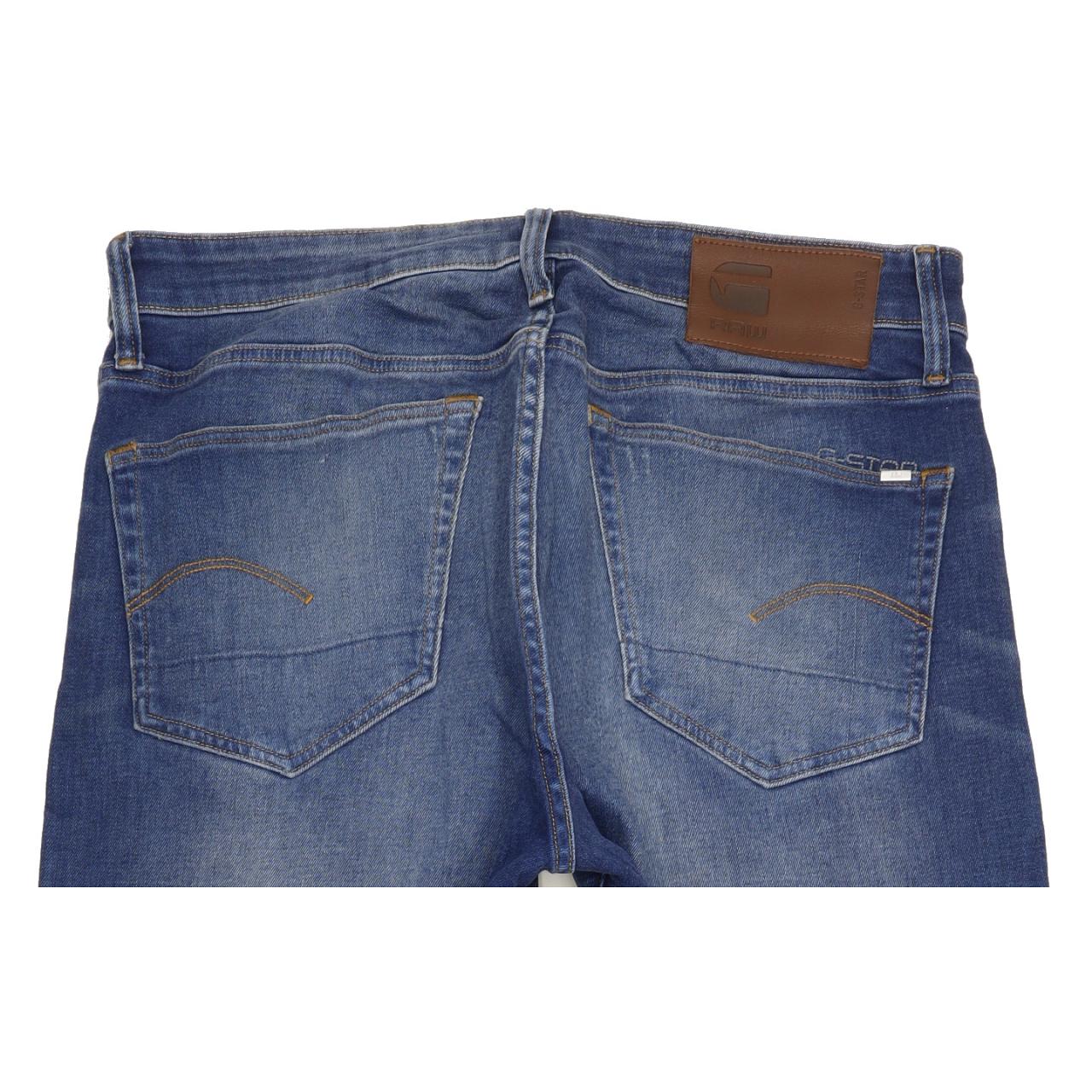 G-Star 3301 Men Blue Straight Regular Stretch Jeans W32 L33