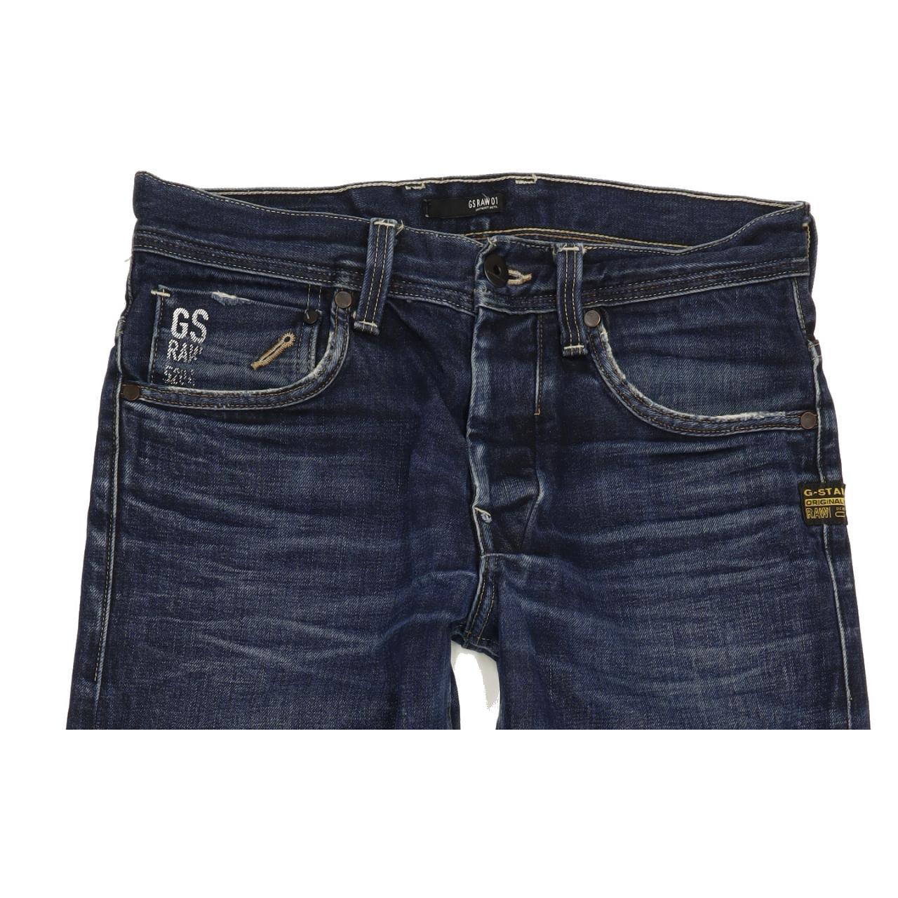 G-Star Men Blue Straight Regular Jeans W30 L29