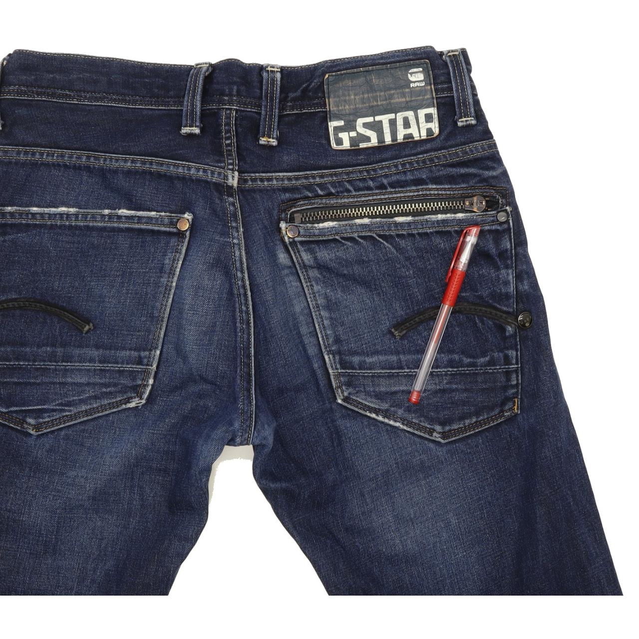 G-Star Men Blue Straight Regular Jeans W30 L29