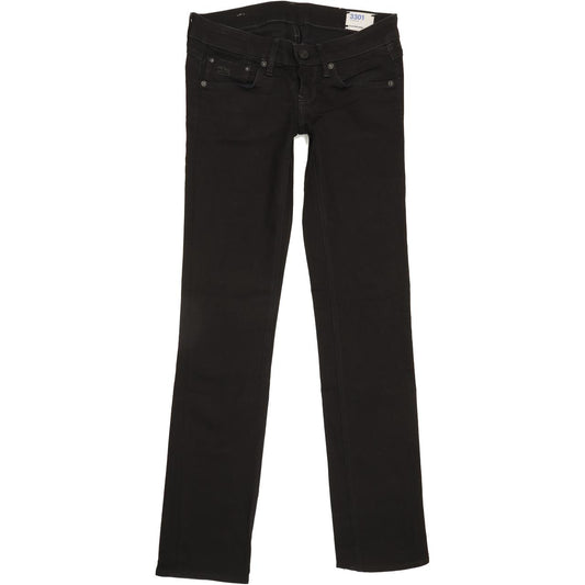 G-Star 3301 Women Black Straight Slim Stretch Jeans W27 L32