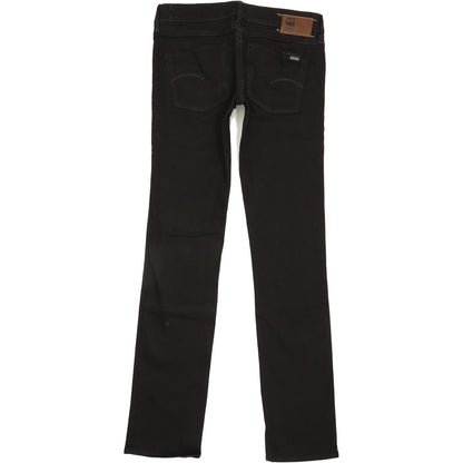 G-Star 3301 Women Black Straight Slim Stretch Jeans W27 L32