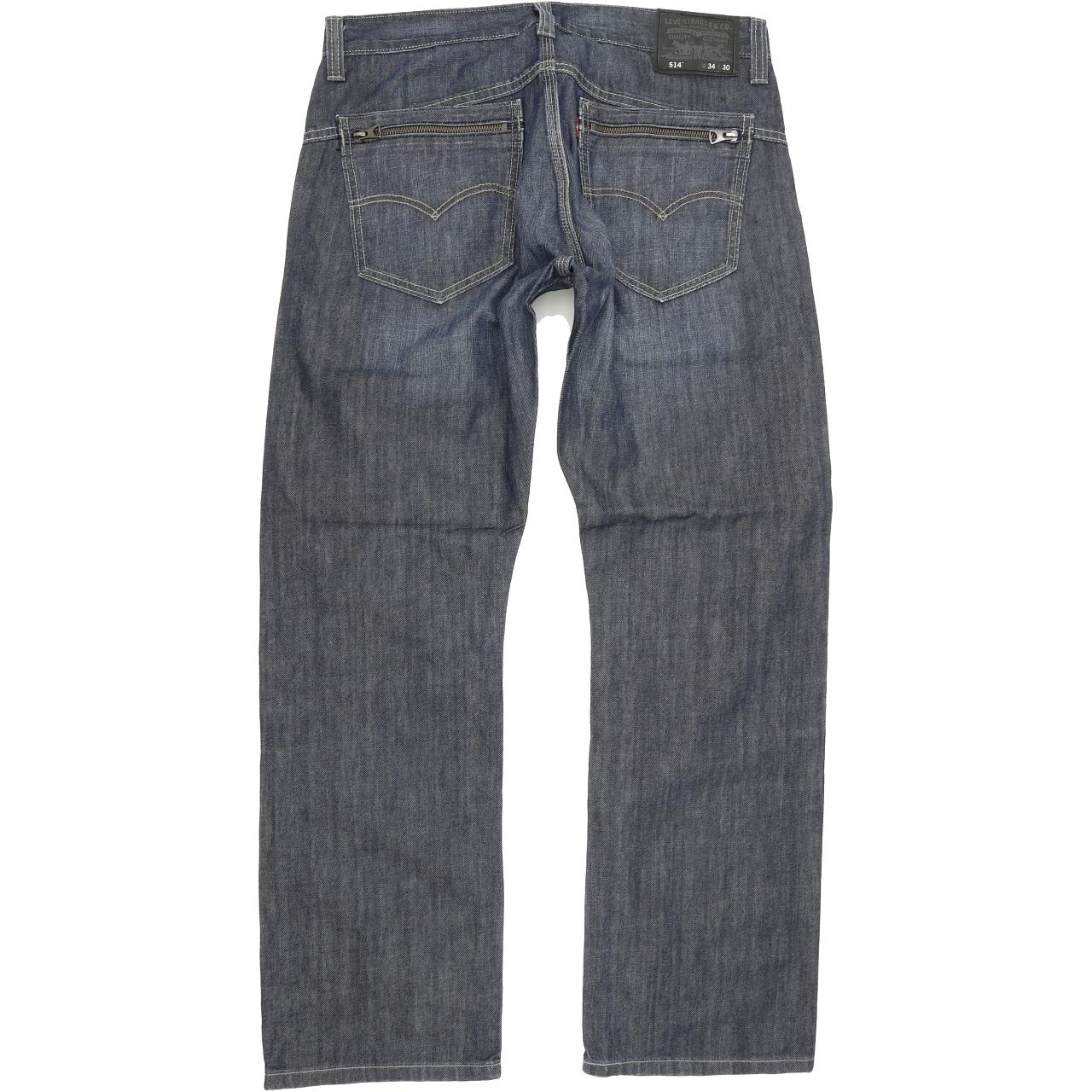 Levi's 514 Men Blue Straight Slim Jeans W34 L30