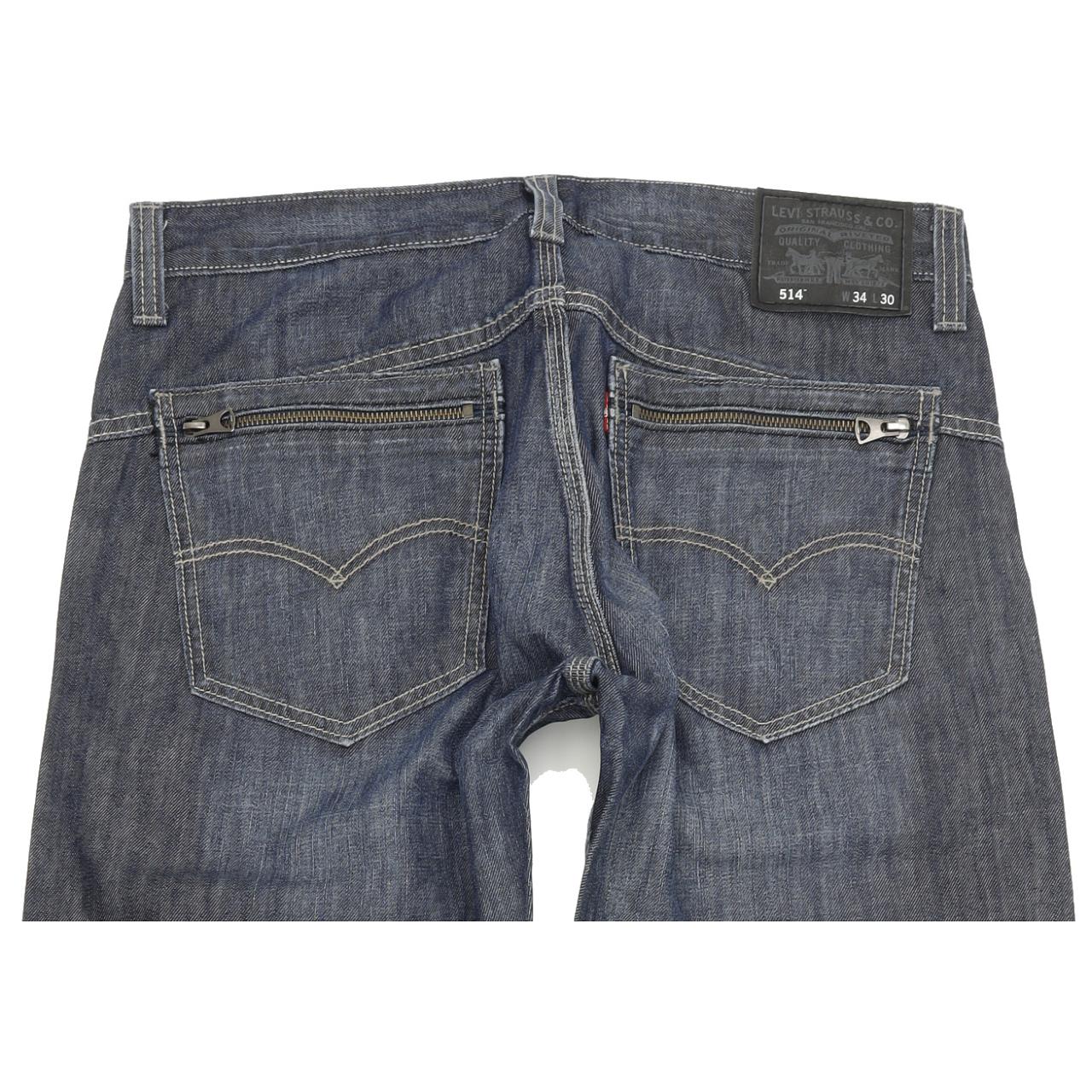Levi's 514 Men Blue Straight Slim Jeans W34 L30