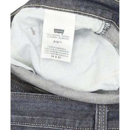 Levi's 514 Men Blue Straight Slim Jeans W34 L30