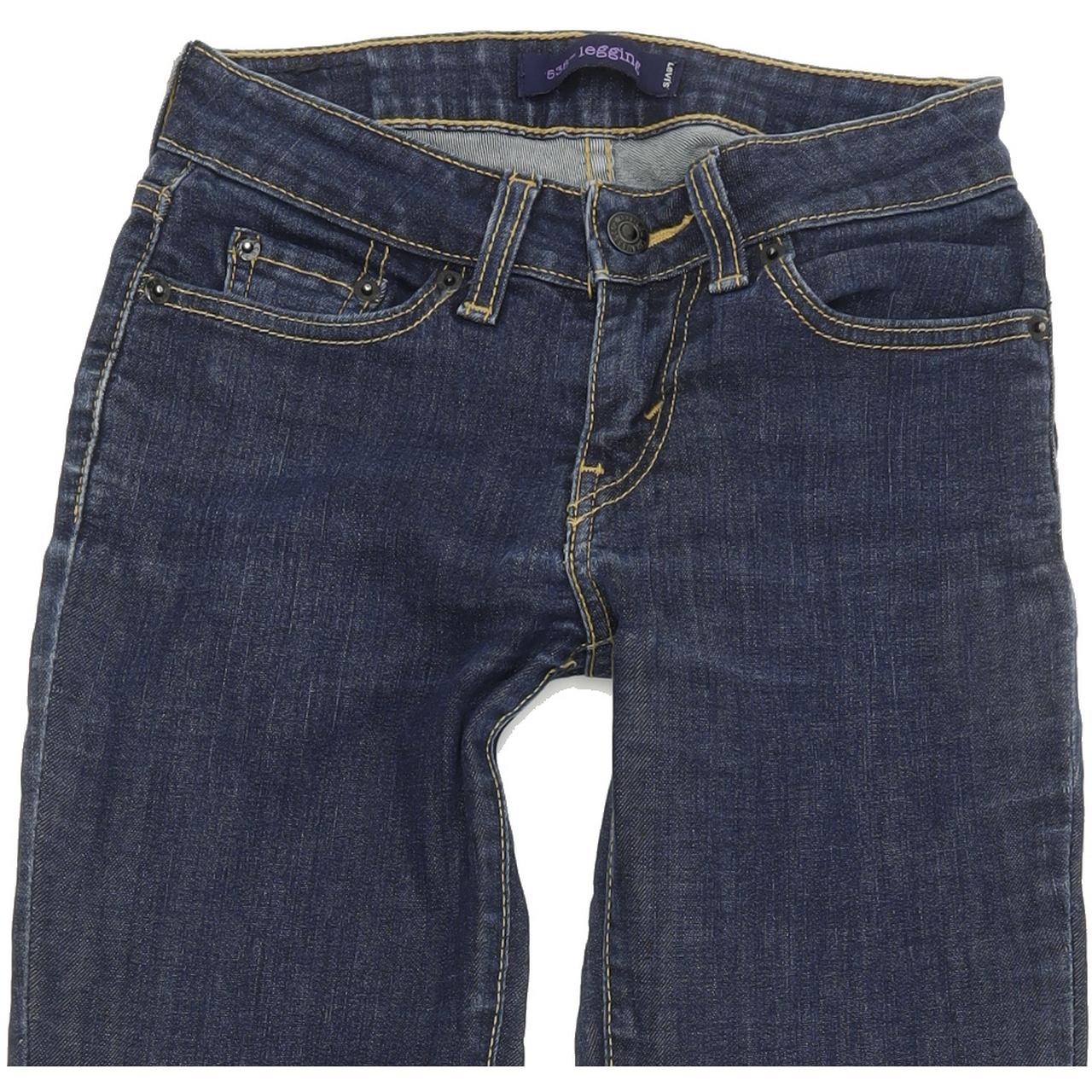 Levi's 535 Women Blue Straight Slim Jegging Stretch Jeans W24 L30