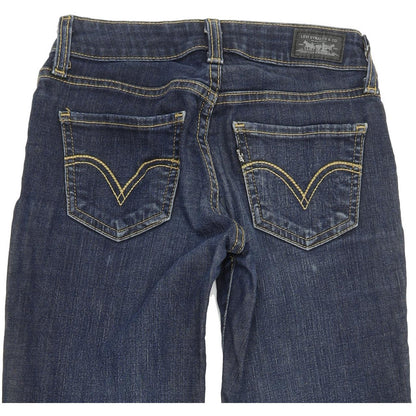 Levi's 535 Women Blue Straight Slim Jegging Stretch Jeans W24 L30
