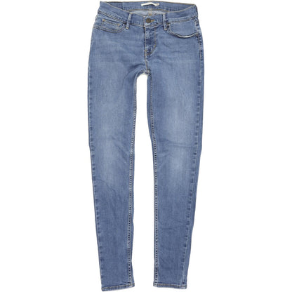 Levi's 710 Super Women Blue Skinny Slim Stretch Jeans W28 L30