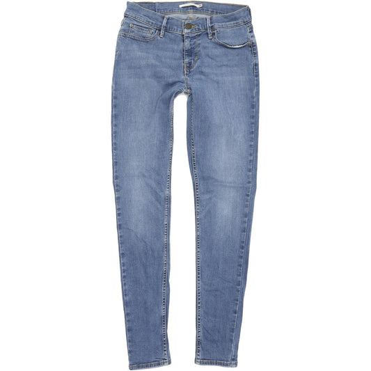 Levi's 710 Super Women Blue Skinny Slim Stretch Jeans W28 L30
