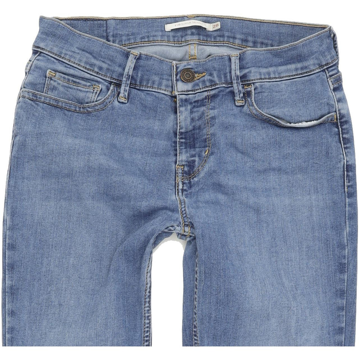 Levi's 710 Super Women Blue Skinny Slim Stretch Jeans W28 L30