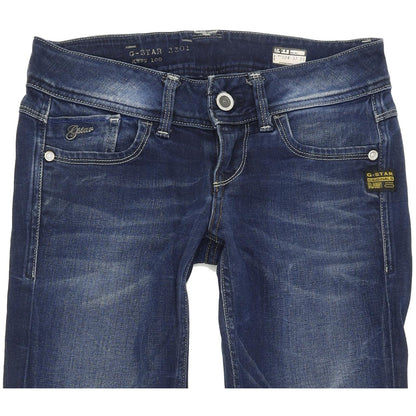 G-Star Lynn Women Blue Straight Regular Stretch Jeans W26 L30