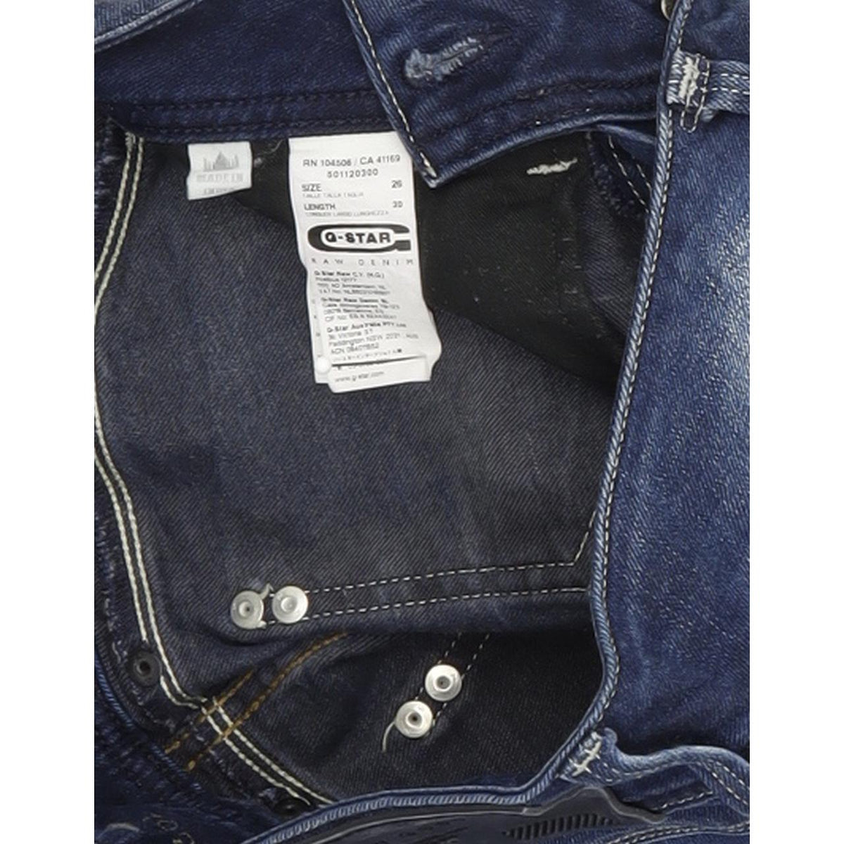 G-Star Lynn Women Blue Straight Regular Stretch Jeans W26 L30